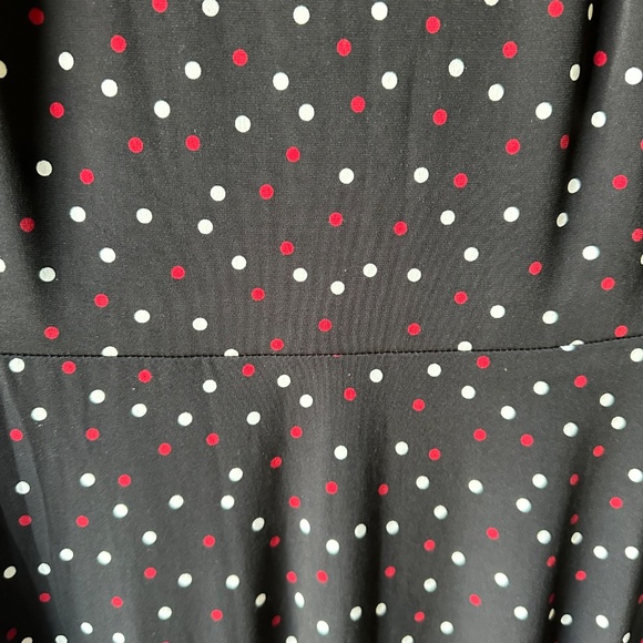 Women Beautiful Black/Red/White Polka Dot Dress Size 4. - Picture 6 of 12